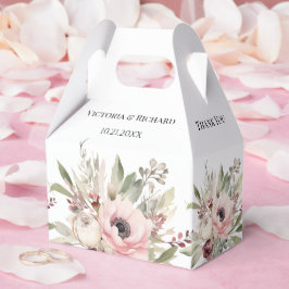 landelijke waterverf bloemboeket bedankdoosjes