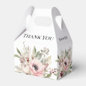 landelijke waterverf bloemboeket bedankdoosjes (Achterkant)