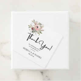 landelijke waterverf bloemboeket bedankjes labels