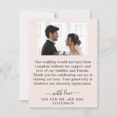 landelijke waterverf bloemboeket bedankkaart (Achterkant)