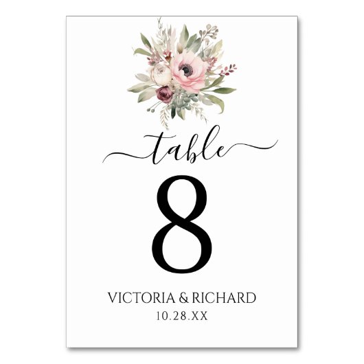 landelijke waterverf bloemboeket kaart (Voorkant)