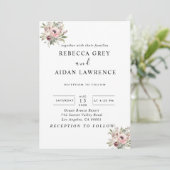 landelijke waterverf bloemboeket kaart (Staand voorkant)