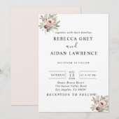 landelijke waterverf bloemboeket kaart (Voorkant / Achterkant)