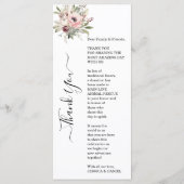 landelijke waterverf bloemboeket menu (Achterkant)