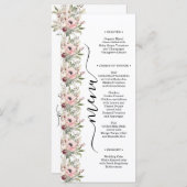 landelijke waterverf bloemboeket menu (Voorkant / Achterkant)