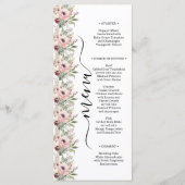 landelijke waterverf bloemboeket menu (Voorkant)