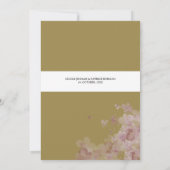 landelijke waterverf bloemen bruiloft uitnodiging (Achterkant)