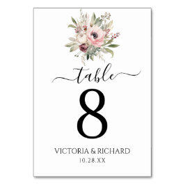 landelijke waterverf bloemenboeket kaart