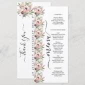 landelijke waterverf bloemenboeket menu (Voorkant / Achterkant)