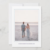 Landelijke Waterverf Blue Mountain Foto Weddenscha Kaart (Achterkant)