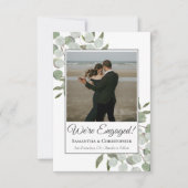 Landelijke waterverf Eucalyptus Trouwt Verlovingsf Aankondiging (Voorkant)