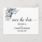 landelijke waterverf illustratie van een bloemige  aankondigingskaart (Voorkant)