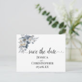 landelijke waterverf illustratie van een bloemige  aankondigingskaart (Staand voorkant)