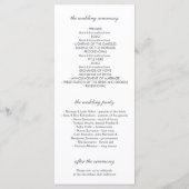 Landelijke Waterverf Krans Bruiloftsprogramma Programmakaart (Achterkant)