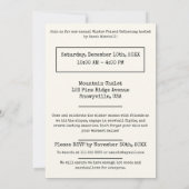 Landelijke waterverf ski sneeuwberg familiereünie kaart (Achterkant)