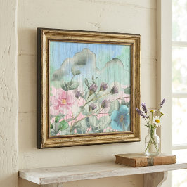 Landelijke Waterverf Wilde Bloemen Poster