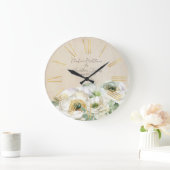 Landelijke Waterverf Witte Ranunculus Grote Klok (Huis)