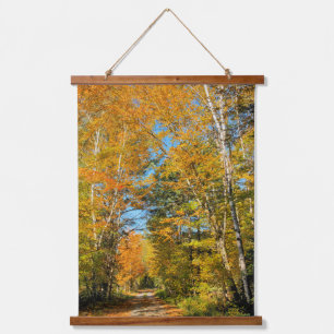 Landelijke weg herfstkleuren New Hampshire Hangend Wandkleed