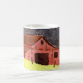 Landelijke weg Mok rurale rode schuur zomergebied (Center)