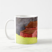 Landelijke weg Mok rurale rode schuur zomergebied (Links)