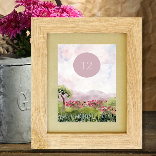 Landelijke Weide Waterverf Trouw Bewerkbaar Kaart