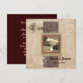 landelijke western country steampunk bruiloft kaart (Voorkant / Achterkant)