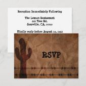 Landelijke Westerne bruiloft RSVP Kaart (Voorkant / Achterkant)