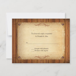 Landelijke Westerne bruiloft RSVP-reactiekaarten RSVP Kaartje