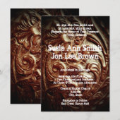 Landelijke Westerne Cowboy Wedding Invitations Kaart (Voorkant / Achterkant)