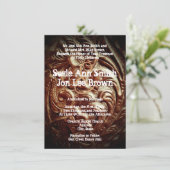 Landelijke Westerne Cowboy Wedding Invitations Kaart (Staand voorkant)