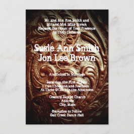 Landelijke Westerne Cowboy Wedding Invitations Kaart