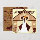 Landelijke Westerne Cowgirl Bridal Shower-uitnodig Kaart (Voorkant / Achterkant)