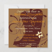 Landelijke Westerne Cowgirl Bridal Shower-uitnodig Kaart (Achterkant)
