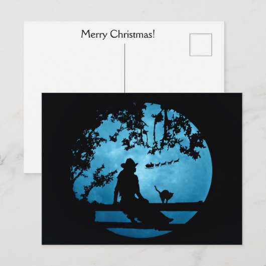 Landelijke Westerne kerstfeestdag Briefkaart (Voorkant / Achterkant)