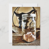 Landelijke Westerne Mason Jar Wedding-uitnodiginge Kaart (Achterkant)