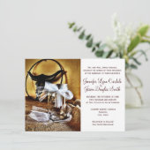 Landelijke Westerne Mason Jar Wedding-uitnodiginge Kaart (Staand voorkant)