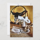 Landelijke Westerne Mason Jar Wedding-uitnodiginge Kaart (Achterkant)