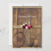 Landelijke Westerne Roodrozen Rope Kaart (Voorkant)