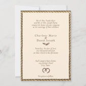 Landelijke Westerne Roodrozen Rope Kaart (Achterkant)