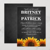 Landelijke Westerne Zonnebloem Weddenschappen Kaart (Voorkant / Achterkant)