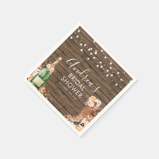 Landelijke westernlaarzen en bubbelig papieren ser servet (Hoek)