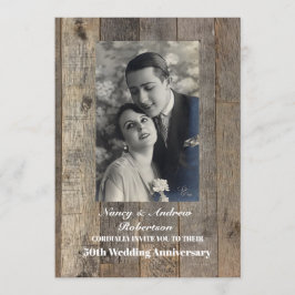 landelijke westerse 50ste huwelijksverjaardag kaart