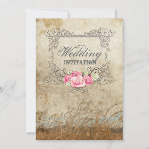 landelijke westerse buitenlandelijke trouwdag kaart