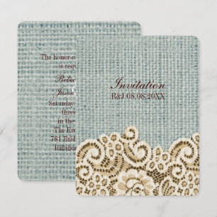 landelijke westerse country beige kant jute zakken kaart