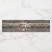 landelijke westerse country houtnerf schuur bruilo waterfles etiket (Enkel label)