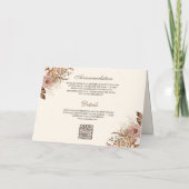 Landelijke Westerse Cowboy Bloemenhoed QR Code Tro (Achterkant)
