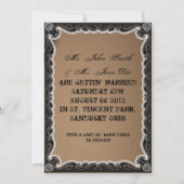 Landelijke westerse cowboy bruiloft kaart (Achterkant)