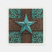 Landelijke Westerse Cowboy Texas Lone Star Servet (Voorkant)