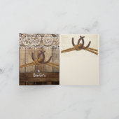 Landelijke Westerse Huwelijks Dankkaart Bedankkaart (Binnen)