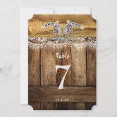 Landelijke Westerse Huwelijkstafel Nummer Kaart (Voorkant)